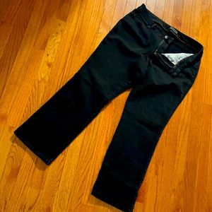 LEE CURVY FIT BLACK DENIM JEANS size 18S